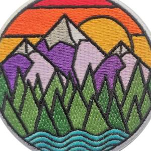 Patchs de broderie de parc national Patch de voyage à repasser 3D avec décoration en dentelle pour vêtements - Product Image 4