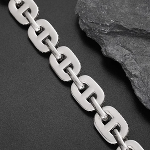 Pulsera de Lujo con Diseño de Cruz con Incrustaciones de Diamantes, Plata de Ley 925, con Microincrustaciones de Diamantes Moissanite VVS, Unisex, para Fiestas - Product Image 3
