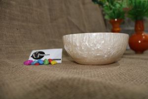 Tazón de resina para servir comida, diseño de Cristal brillante, Color rosa, forma redonda, Mini tazón de diseñador - Product Image 2