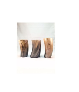 Tasse en corne sculptée à la main, artisanat traditionnel, gobelet à boire pour collectionneurs, étagères de présentation, décoration historique, intérieurs rustiques - Product Image 2