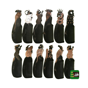 Peigne en corne de buffle de grande taille de meilleure qualité fabriqué à la main par Tayyab pour la coiffure et le toilettage Agate - Product Image 1