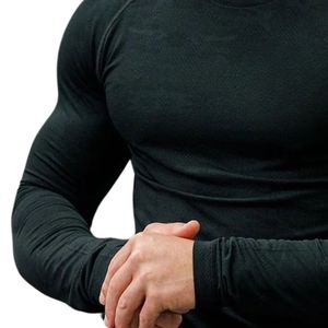 Camiseta Deportiva de Manga Larga sin Costuras con Estampado de Camuflaje para Hombre, Ligera y Elástica, para Entrenamiento y Fitness - Product Image 4