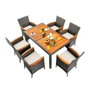 Design personnalisé moderne 6 places Table à manger Ensemble extérieur Acacia Meubles par Phu Linh Vietnam prix d'usine - Product Image 2