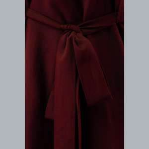 Chemise unie en rayonne marron sans manches à haut long style décontracté - Product Image 2