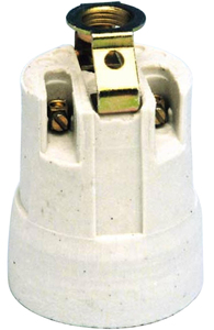 Portalámparas grande de porcelana E27 con rosca M10x100 (F-BRIGHT 1202052) - Product Image 1