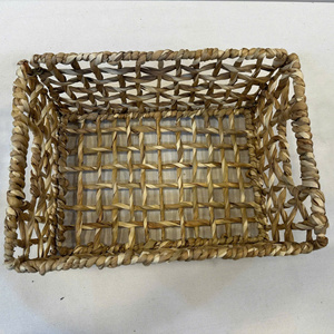 Eco-Friendly Luxury <b>Rectangle</b> Water Hyacinth <b>Storage</b> <b>Basket</b> Multi-Purpose Use - Product Image 2
