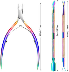 Coupe-ongles professionnel de luxe robuste, portable, en acier inoxydable, lame droite, ouverture large, pour ongles épais - Product Image 2