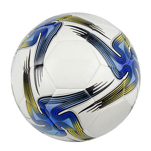 Ballon de football en cuir PU taille 5, design de machine de football pakistanais, service OEM, ballon de football laminé bicolore - Product Image 5