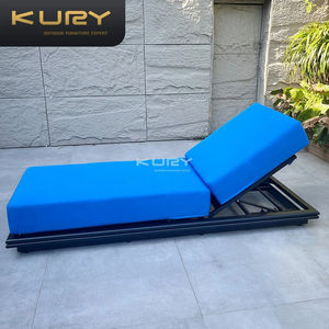 Chaise longue d'extérieur <span class=keywords><strong>en</strong></span> aluminium, <span class=keywords><strong>transat</strong></span> de jardin, mobilier de terrasse, chaise de plage <span class=keywords><strong>en</strong></span> métal - Product Image 6