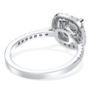 Bague de fiançailles halo en or massif 14 carats avec diamant rond de 1,74 carat, nouvelle conception REYES, pour femmes, personnalisable OEM ODM, bijoux fins - Product Image 4