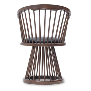 Chaise de jardin Cage moderne en bois de teck massif avec finition en noyer pour une utilisation intérieure et extérieure - Product Image 5