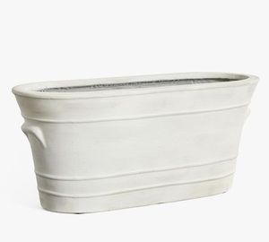Large size galvanized <b>planter</b> tub with strong construction ideal for backyard flower planting and rustic outdoor styling - Product Image 2