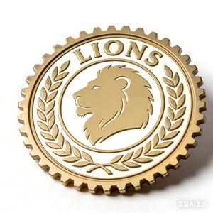 Insignia Conmemorativa Personalizada de Aleación de Zinc con Esmalte Duro y Diseño Moderno para Eventos del Club Lions, Venta al Por Mayor - Product Image 1