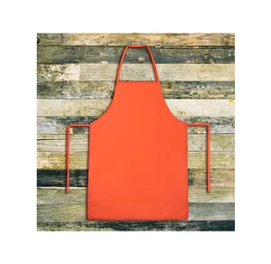 Best Selling Classic Design Solid Color Customized Size Easy Care Washable 100% Cotton Kitchen Aprons for Cooking
