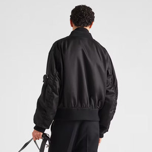 Chaqueta Bomber Informal de Lona Transpirable para Hombre con Cuello Redondo y Cierre de Cremallera, Servicio OEM para Primavera y Otoño - Product Image 2