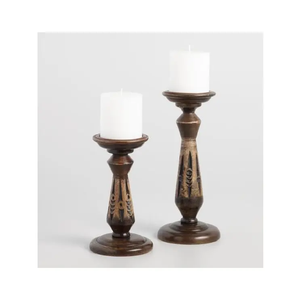 Italian Style Customizable Simple Home Decorative Unique Low Factory Price Various Style Candle Stand Wood Candlestick Decor - Product Image 6