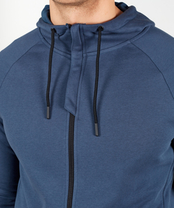Jogging de sport d'hiver élégant pour hommes Survêtements de luxe XL de haute qualité avec veste à capuche à fermeture éclair Logo personnalisé Motif solide - Product Image 3