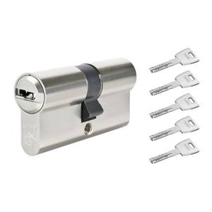 Cilindro Antirrobo ABUS X12 30/30 Níquel, 5 Llaves Perforadas, Clase 6.D - Product Image 1