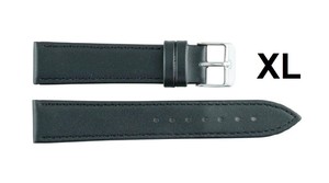 Bracelet de montre intelligent en cuir noir de luxe unisexe 8 XL avec boucle en acier inoxydable, bracelet de montre réglable et souple - Product Image 5