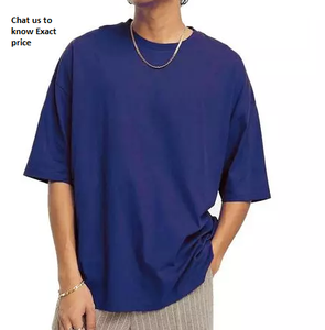 Camiseta de Jersey Holgada de Gran Tamaño para Hombre, Tendencia Plus Size, 100% Algodón, Transpirable, de Secado Rápido, Estilo Holgado, Hombros Caídos, Anti-Pilling - Product Image 1