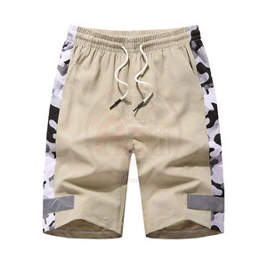 Pantalones Cortos de Hombre de Color Liso, Estilo Urbano, Cintura Elástica, Algodón/Poliéster 240g, Tejido de Punto, Secado Rápido, Transpirables, Diseño Personalizado - Product Image 1