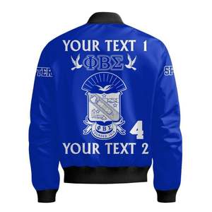 Chaqueta Universitaria de Satén Phi Beta Sigma 1914, Fraternidad Griega Azul, Big Sigma Premium, Ropa Universitaria Personalizada - Product Image 5