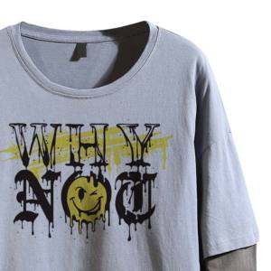 Camiseta de algodón de alta calidad de doble capa para hombre con logotipo personalizado 100% Color sólido orgánico Oversize 220/380/400 GSM camiseta para hombre - Product Image 3