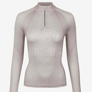 Camisa de capa base para montar a caballo de alta calidad, parte superior ecuestre elástica y antirozaduras hecha en Pakistán - Product Image 4