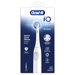 Cepillo de Dientes Eléctrico Recargable Oral-B IO Series 2 Blanco, 1 Cabezal de Cepillado Suave, Sensor de Presión, 3 Modos, Temporizador de 2 Minutos, Uso Doméstico - Product Image 2