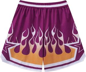 Pantalones cortos estampados de sublimación Premium para hombre, ropa de calle transpirable de malla de calle alta personalizada, suministro de fábrica de entrenamiento de gimnasio - Product Image 2