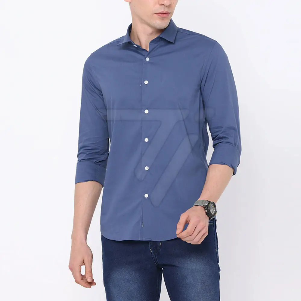 Pakistan Suppliers Made Men's Casual Shirts In Color Long Sleeves Shirts For Office Boys With Custom Logo