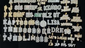 Mayorista directo India Nuevo Personalizado 925 Plata Personalizado Hip Hop Diamante Nombre Carta Collar Compromiso Aniversario - Product Image 5