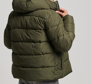 <b>Top</b> Selling Zipper Style Hooded Puffer Jacket For Men 100% Polyester Fabric Long Sleeve Lightweight <b>Bubble</b> Jacket For Winter Use - Product Image 2