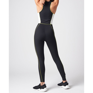 Combinaison de sport pour femme, taille haute, évasée, effet push-up, avec logo personnalisé, une pièce, pour la gym, le fitness, le yoga - Product Image 4