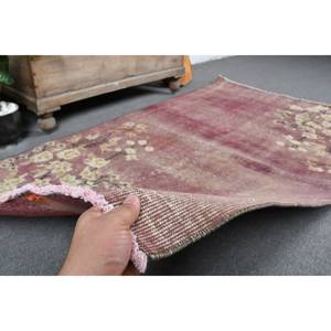 Alfombra turca Vintage rojo Beige 3,8X6,7 pies área grande 10mm respaldo de látex de lana gruesa pasillo Rectangular para adolescentes de entrada - Product Image 3