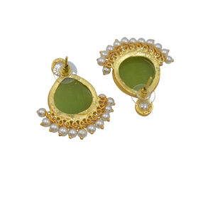 New Design <b>earring</b> Manufacturer Supplier Gold Plated Stainless Natural Stone Round <b>Stud</b> <b>Earrings</b> - Product Image 4