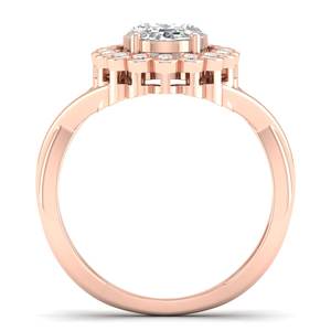 Anillo de Halo de Moissanita de Corte Ovalado de 1.31 Quilates en Plata de Ley 925 de Diseño Exclusivo REYES para Mujer, Anillos de Compromiso Solitario, Joyería - Product Image 4