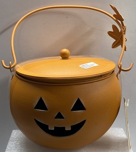 Lanterne décorative moderne en aluminium, pot à bougie citrouille pour Halloween, lanterne rustique en métal, décoration de jardin de ferme - Product Image 2