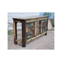 Comptoir en bois de récupération massif Mobilier élégant pour la maison Style design antique rustique pour chambre à coucher Espace extérieur Bureau à domicile/appartement