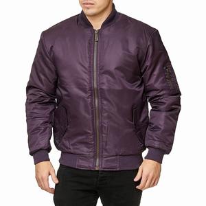 Blouson bombardier unisexe avec logo personnalisé de haute qualité en satin blouson de baseball en coton avec fermeture éclair et support personnalisé OEM vendu en gros - Product Image 1