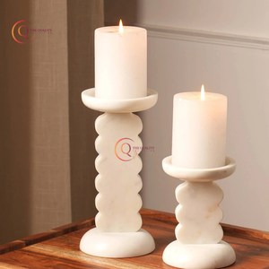 Portavelas de mármol de mesa Minimalista Sparkle Único Portavelas y soporte de palo Base de mármol Portavelas disponible - Product Image 2