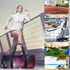 Bolsas de lona deportivas plegables hechas de poliéster impermeables ligeras portátiles Bolsas de deporte cómodas MOQ bajo - Product Image 5