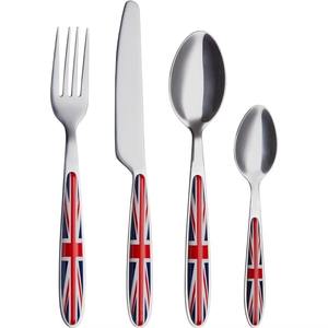 Ensemble de 8 couverts finis couleur argent en acier inoxydable idéal pour les ustensiles de cuisine cadeaux de table poignée de couverts multicolore - Product Image 2