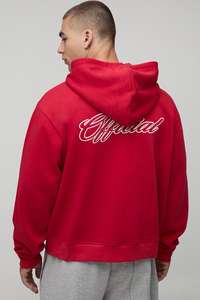 Sweat à capuche zippé lourd surdimensionné personnalisé surdimensionné 100% coton Sweat-shirt longue longueur sérigraphie Design arrière - Product Image 2