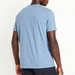 เสื้อยืดคอตตอน 100% สั่งทำขายส่ง พิมพ์โลโก้บริษัท เสื้อยืดผู้ชายสีฟ้า - Product Image 2