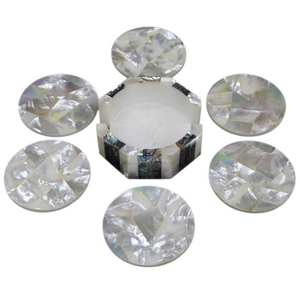 Sous-verres en noyer sous-verres en liège faits à la main de haute qualité ensemble d'accessoires de cuisine en bois avec boîte-cadeau ensemble de sous-verres en bois naturel - Product Image 1