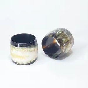 Anillos de Servilleta de Cuerno de Búfalo Auténtico, Ecológicos, Duraderos, de Lujo Moderno, Color Natural Único, de Alta Calidad, para Fiestas y Eventos - Product Image 2