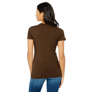 Suave algodón liso diseñador mujer camiseta venta al por mayor en blanco Slim Fit cuello redondo manga corta Mujer camiseta personalizada Color y tamaño TE - Product Image 3