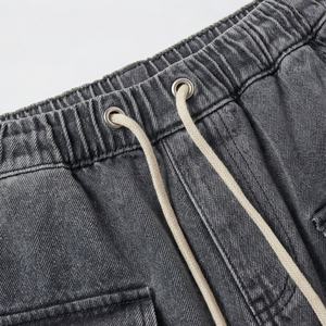 <b>Women's</b> Casual Acid Wash Tech Pants Customized Color Low Waist <b>Baggy</b> Trousers Streetwear Oversize Sweatpants Flat Winter Bottom - Product Image 4