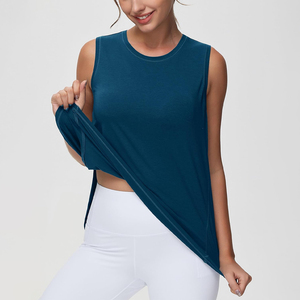 Custom fitness yoga <b>tops</b> for women breathable workout gym wear oem activewear with logo printing and private label options - Product Image 2